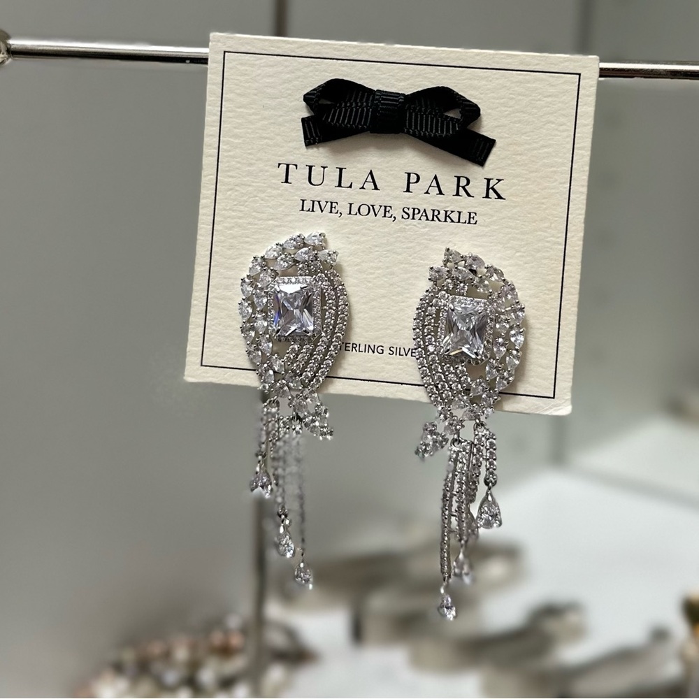 Sterling silver crystal earrings